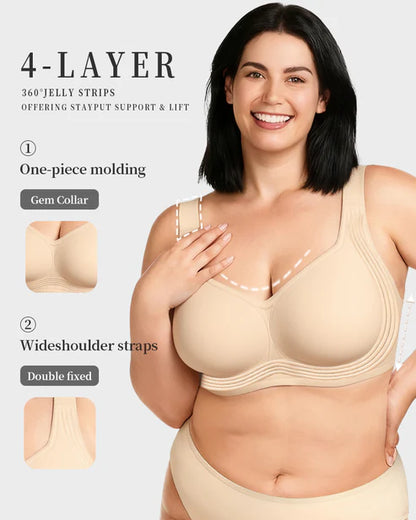 Comfortable Wireless Full Coverage Jelly Smoothing Bra